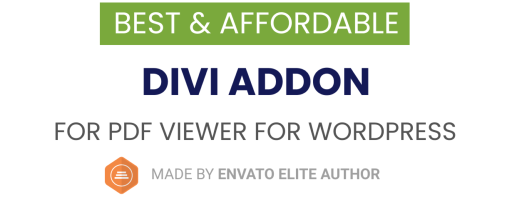 Divi- PDF viewer for WordPress Addon