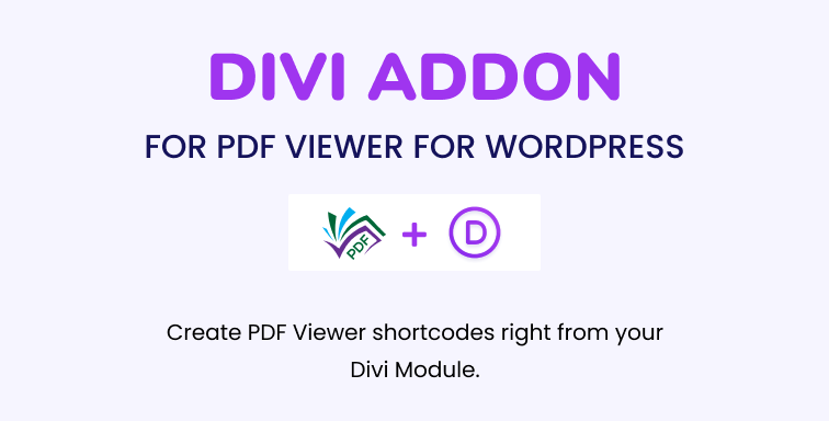 Divi PDF viewer addon