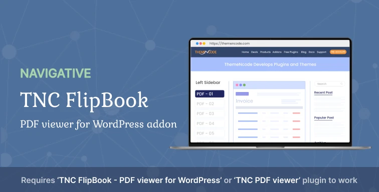 Navigative PDF viewer for WordPress Addon